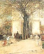 Childe Hassam Washington Arch in Spring oil painting